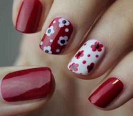 Nail art tutorial: flowery nails