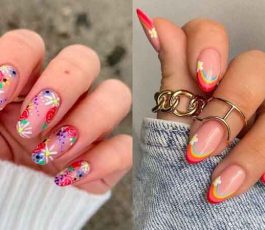 The floral manicure comes to celebrate spring