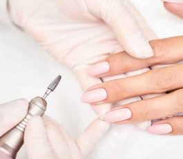 Remove polygel nails with a professional nail drill